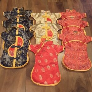 Kimono Wine Bottle Covers Group of Nine NEW